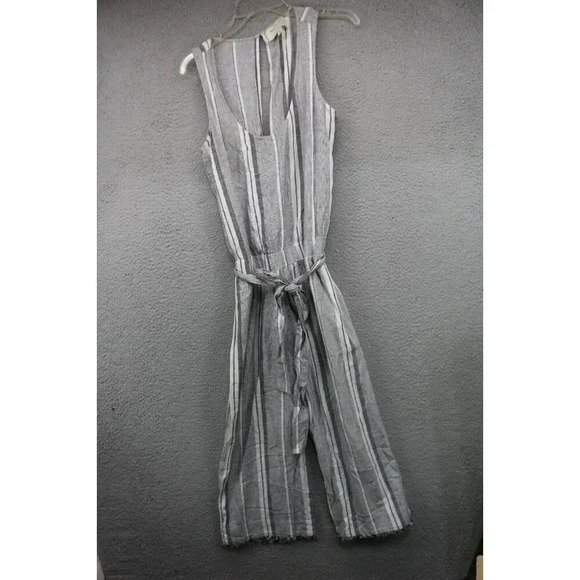 Cloth and Stone Anthropologie Linen Blend Wide Leg Jumpsuit-Size Small-Open Back - Picture 1 of 10